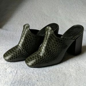 Urban Outfitters Faux Snake Skin Mule Heels